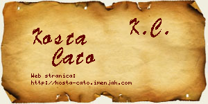 Kosta Ćato vizit kartica